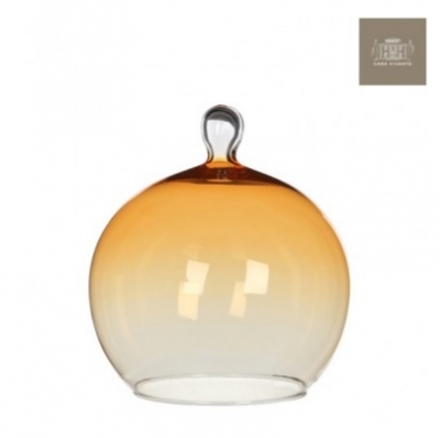 Capac din sticla"Dani" H25D25 ochre,1 buc., Decor, 