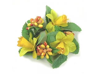 Coronita "Narcis" (S). Yellow/green 1 buc