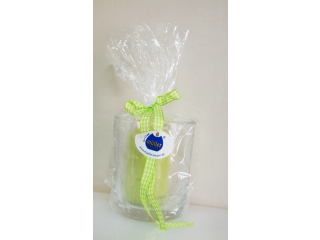 Luminare in pahar "Maxi" green, 1 buc
