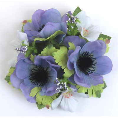  Coronita "Anemone" D12cm ,Blue, 1 buc, Coronite  artificiale, 
