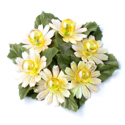 Coronita "Mini Mum" D6cm, Cream, 1 buc, Coronite  artificiale, 