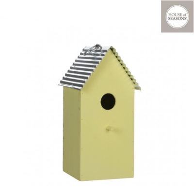Decor de agatat "birdhome", yellow L13xW15xH28cm, 1 buc., Decor, 