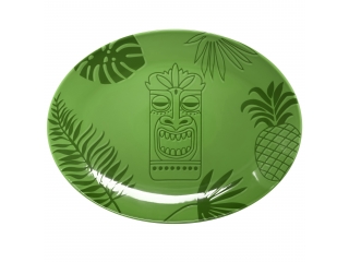 ”Aztek GREEN” Platou  oval, 32 cm, 1 buc