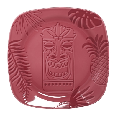 ”Aztek PINK” Platou patrat, 14 cm, 1 buc, AZTEK, 