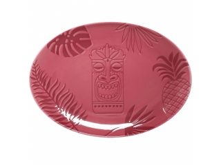 ”Aztek PINK” Platou oval, 32 cm, 1 buc