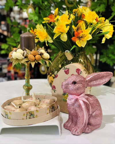  Magnificence Decor iepuras 22x12x24 cm, Colecția de Paște, 