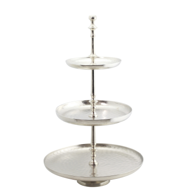 Etajera din inox cu 3 nivele 11*51 cm, 1 buc, Vase pentru fructe și desert, 