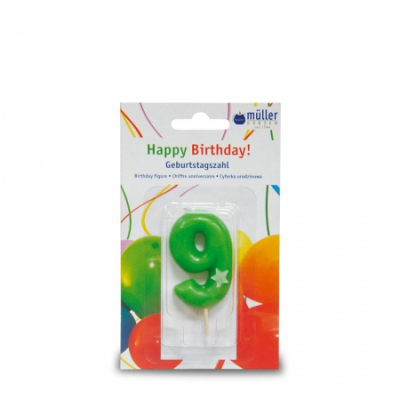 Lumânare "Birthday" cifra 9, 1 buc, Holidays, 