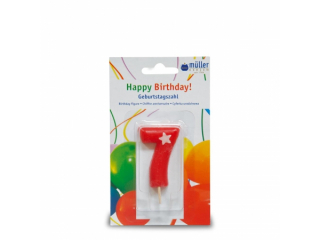 Lumânare "Birthday" cifra 7, 1 buc
