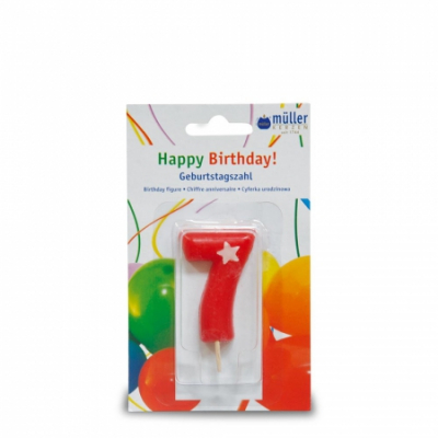 Lumânare "Birthday" cifra 7, 1 buc, Holidays, 