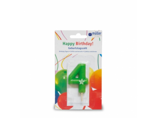 Lumânare "Birthday" cifra 4, 1 buc