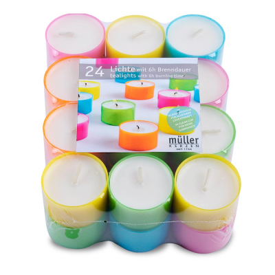 Set lumânări "Color" 24 bucăți, Tealights, 