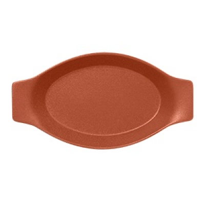 "Neo fusion"Platou oval cu doua minere t/rezistent 25cm.Brown 1buc., NEO FUSION, 