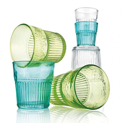 "Industrial Chic" Set 6 pahare, Turquoise, 80 ml, 1 set, Pahare , 