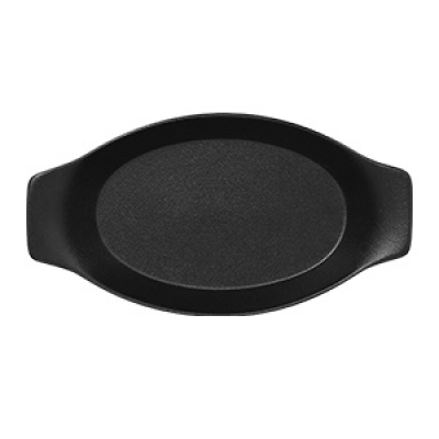 "Chefs fusion"Platou oval cu doua minere t/rezistent 30cm. Black 1buc., NEO FUSION, 