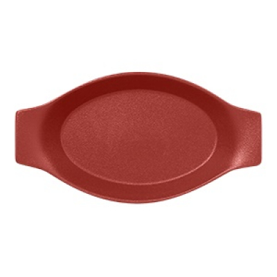 "Chefs fusion"Platou oval cu doua minere t/rezistent 30cm.Dark red 1buc., NEO FUSION, 