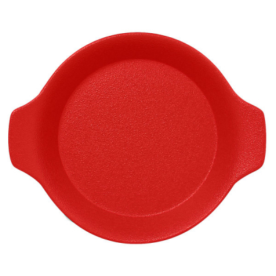 "Chefs fusion"Platou rotund cu doua minere t/rezistent 16cm. Red 1buc., CHEF, 