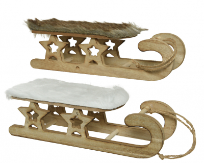 Figurina "Sleigh", White, Brown 29*10*9 cm, 1 pcs, Decorațiuni, 