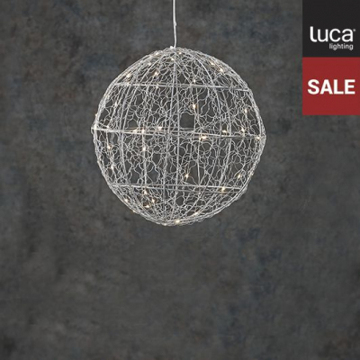 Ornament ''Ball'' Silver-White, 50 led, 1 pcs., Ghirlande electrice , 