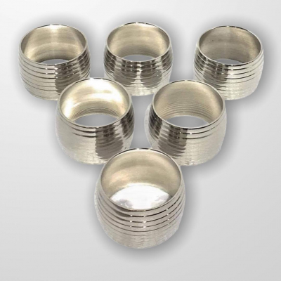 HT/ Set ineluse p/u servetele din alama D 5 cm, 6 buc, Accesorii, 