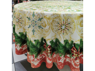 Fata de masa rotunda Christmas, d220cm,1 buc