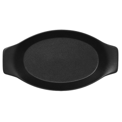 "Chefs fusion"Platou oval cu doua minere t/rezistent 20cm.Black 1buc., NEO FUSION, 