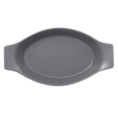 "Chefs fusion"Platou oval cu doua minere t/rezistent 25cm.Gray 1buc., NEO FUSION, 