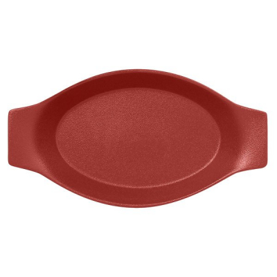 "Chefs fusion"Platou oval cu doua minere t/rezistent 20cm.Dark red 1buc., NEO FUSION, 