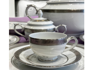 "Greek Key Platinum" Set de ceai p/u 6 pers., 23 pcs.