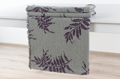 Cuvertura Ramuri, gri  120*180, 1 buc, Cuverturi și coșuri de perne, 