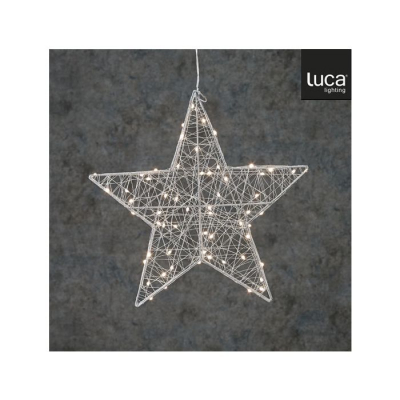 Decor ,Stea,, silver, classic white L160, W8*D78cm, 1 buc., Ghirlande electrice , 