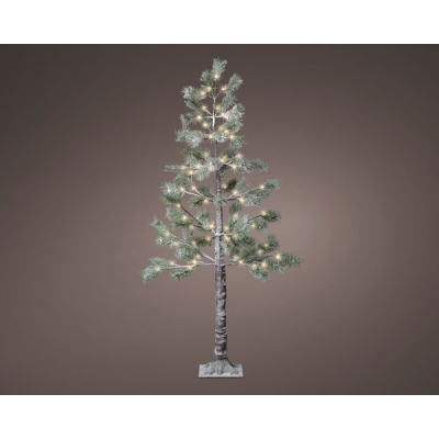 Brad inzapezit Snowy pine, warm white, micro LED- 72L,h150 cm, 1 pcs, Brazi artificiali , 