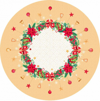 Fata de masa "Christmas Flowers", d 178 cm, 1 buc, Feţe de masă, 