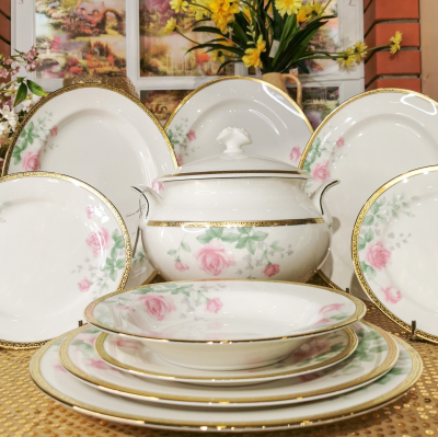 "Mrose-NBC" Set de masa, 27 piese, Servicii de masă pentru 6 persoane , 