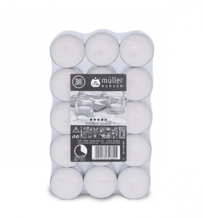 MSet luminari "Tea" 4h, 30 buc., Tealights, 