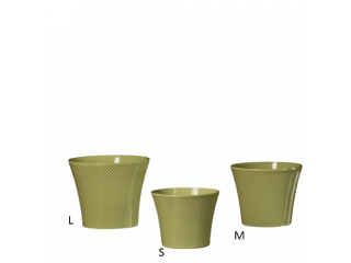 Vaza "Flute" Lt. Green 12 cm, S 1 buc