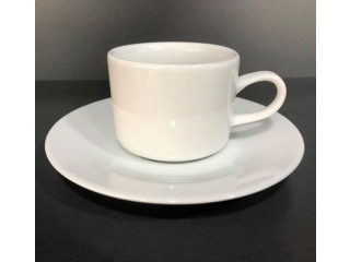 "White" Cana p/u cafea cu farfurioara, 80ml. 2 pcs