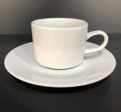 "White" Cana p/u cafea cu farfurioara, 80ml. 2 pcs, Promo , 