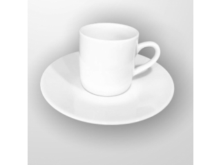 "White" Cana p/u cafea cu farfurioara, 80ml, 2pcs