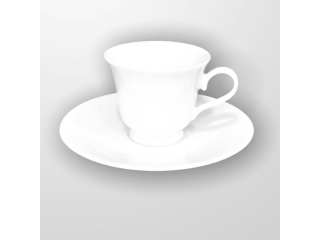 "White" Cana p/t cafea cu farfurioara , 90ml. 2 pcs