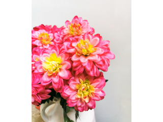 Floare artificiala "Dalia" h45cm, pink,1 buc.