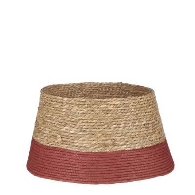 Cos impletit pentru brad, rosu,  h26xd50 cm, 1 pcs., Decor Christmas, 