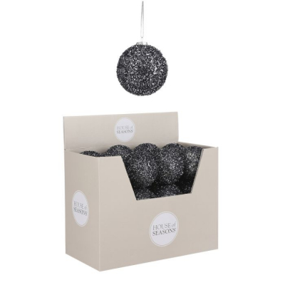  Ornament "Ball", antracit, d8cm, 1buc, Globuri, 